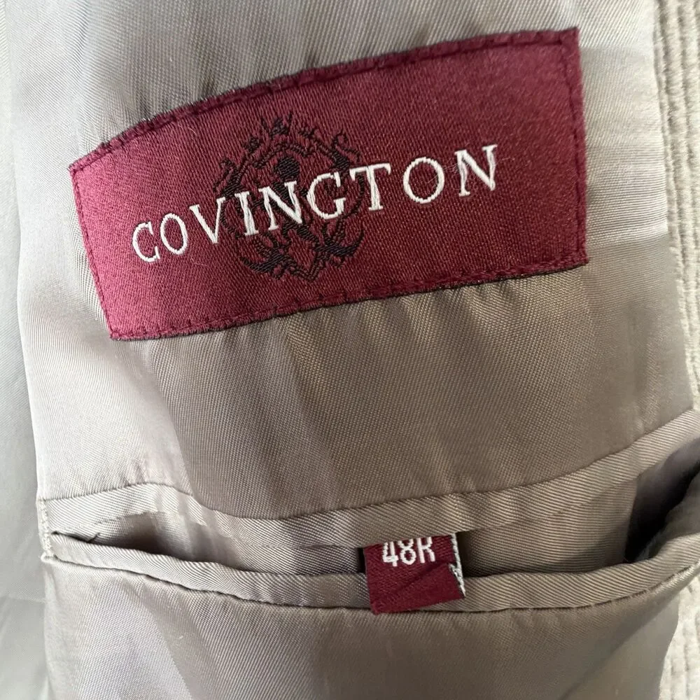 Covington Mens 48R Brown Corduroy Blazer Sport Coat Cotton 2 Button Jacket